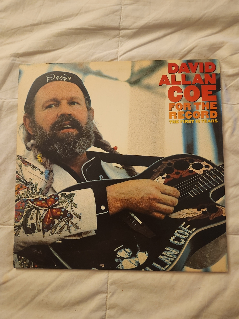 David Allan Coe "For The Record" 2 Vintage Records NEVER REMOVED OR PLAYED!